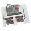 1/3Pcs Flower Small Shark Clip Set Acrylic Cartoon Capybara Hair Clip Miss Hippo Hair Claw  Girls