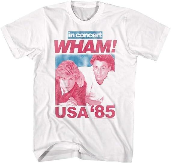 

Hot Wham in Concert George Michael and Andrew Ridgeley Cotton Shirt Unisex T-Shirt XXL