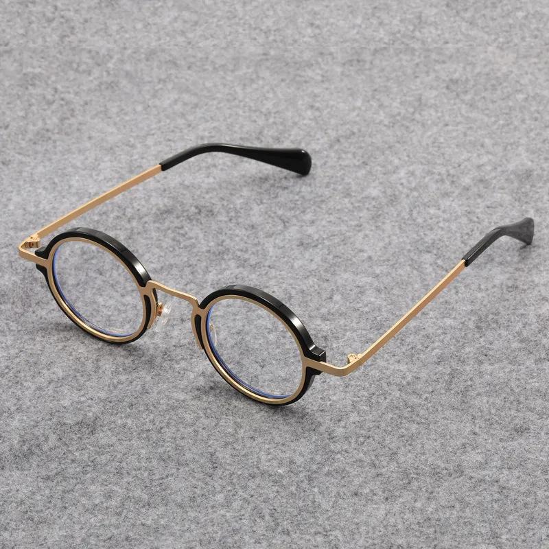 Trendy Round Frame Glasses New Vintage Women Men Small Frame Blue Light Blocking Eyeglasses Designer Luxury Eyewear