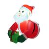 Inflatable Christmas Santa Prop with Lights Exterior Holiday Decoration for Outdoor Lawn Party Display