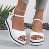 Fashion 2025 Fashion High Heel Sandals Girls Summer New Platform Open Toe Wedges Heel White Sandals Hot Wedges Light Shoes for Ladies