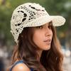 Adjustable Crochet Baseball Cap Polyester Mesh Peaked Cap Fashion Sun Hat  Spring Summer