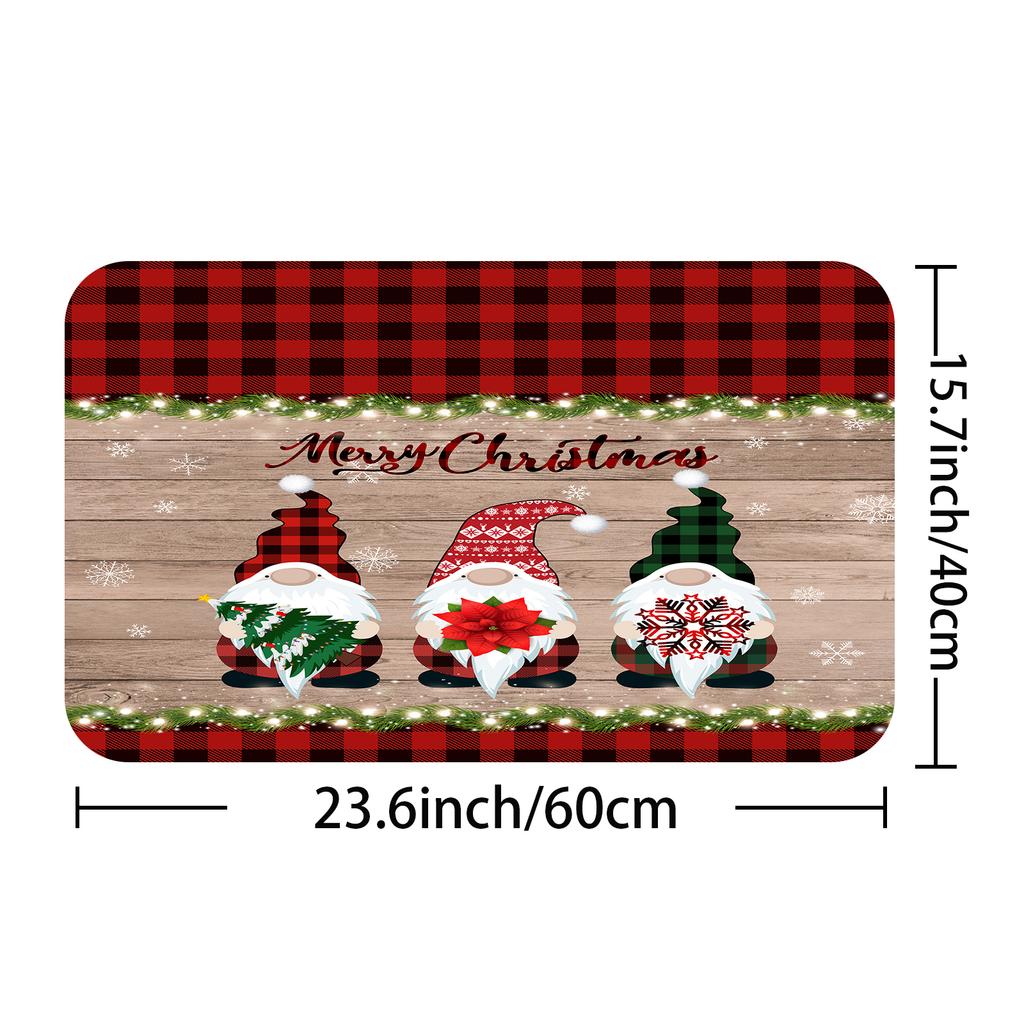 1Pc Waterproof Shower Curtain With Hooks Christmas Snow Scene Bathtub Curtain Soft Floor Rugs Non-Slip Bath Mat Bathroom Decor
