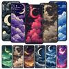 Moon Cloud Comic Style Phone Case For Oppo A54 A53 A52 A15 A95 A16 A78 A79 A80 A98 4G Find X5 X6 Reno10 12 13 F Pro 5G Cover