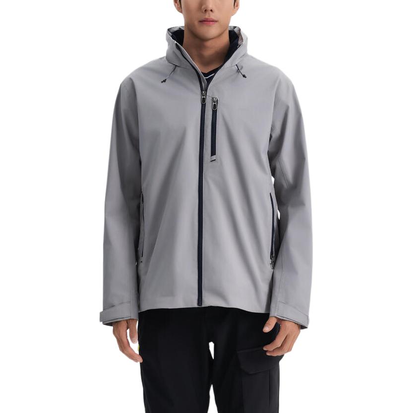 Decathlon TRIBORD SAILING 300 Solid Color Breathable Waterproof Windproof Zip Jacket Men's Silver Grey