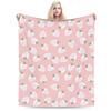 Strawberry Blankets Fleece Autumn/Winter Cute Fruit Multi-function Lightweight Throw Blanket for Home Travel Bedspreads