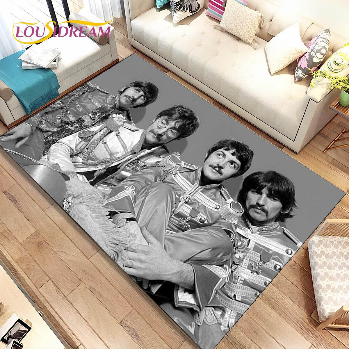 

3D B-Beatles Рок-гурт Килимок, килимок для дому, вітальні, дитячої спальні, дивана, килимок, діти грають, нековзкий килимок 40x60cm(15x23in)