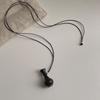 Retro Ebony Rosewood Vase Gourd Pendant Black Adjustable Leather Rope Necklace for Women Men Clothes Collar Chain Jewelry Gifts