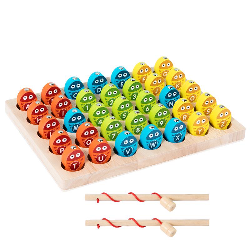 

Interactive Wooden Educational Toys: Number, Letter, Color Sorting & Magnetic Fishing for Kids