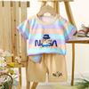 Set di Abbigliamento Estivo per Bambini Set T-shirt a Maniche Corte con Stampa di Animali Cartoni Animati Pantaloncini 2 Pezzi per Bambini e Bambine Morbido Cotone Abbigliamento Casual Quotidiano per Bambini
