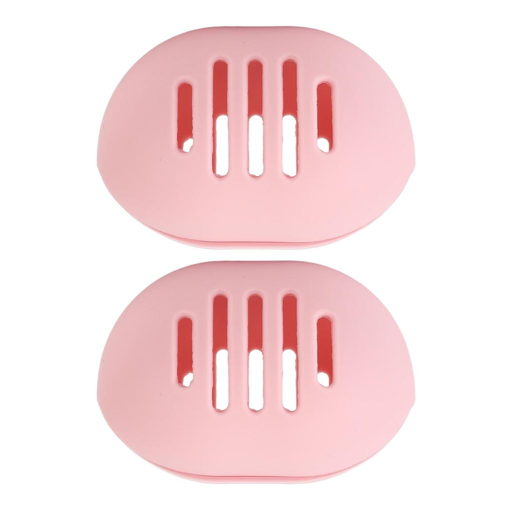 2pcs Makeup Sponge Holder Wet Dry Beauty Egg Storage Box Double Sides Breathable Silicone Makeup Puff Case