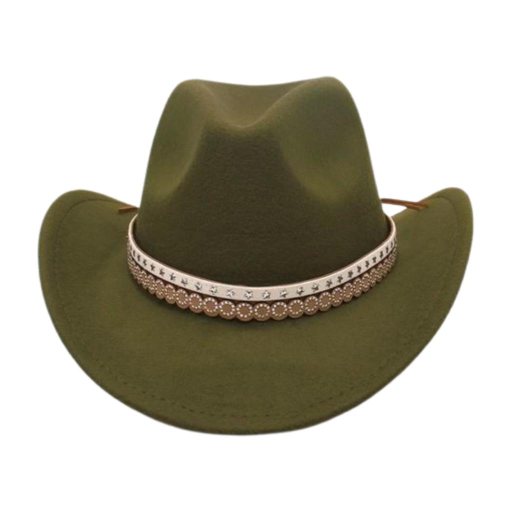 British Jazz Hat Men'S And Women'S High-End Flash Rhinestone Accessory Hat Cowboy Hat