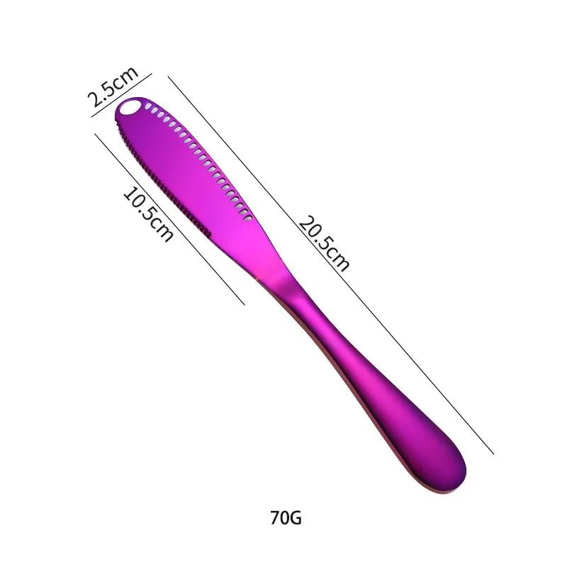 430 Edelstahl Buttermesser Löcher Käse Dessertmesser Stahl Marmeladenmesser Besteck Toast Abwischen Sahne Brot Käseschneider Küchenwerkzeuge
