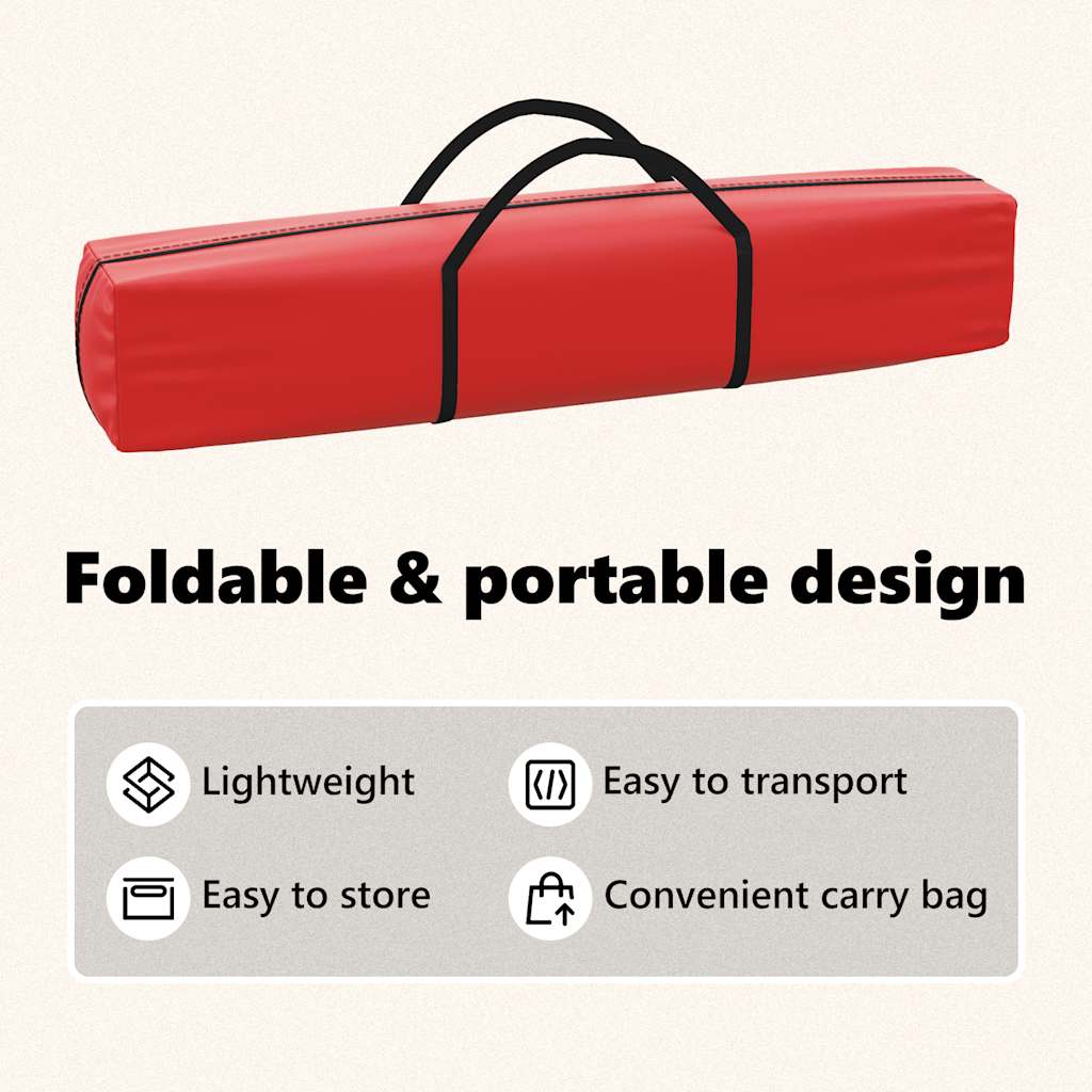 Foldable Party Tent with Side Walls Red 2x2 m