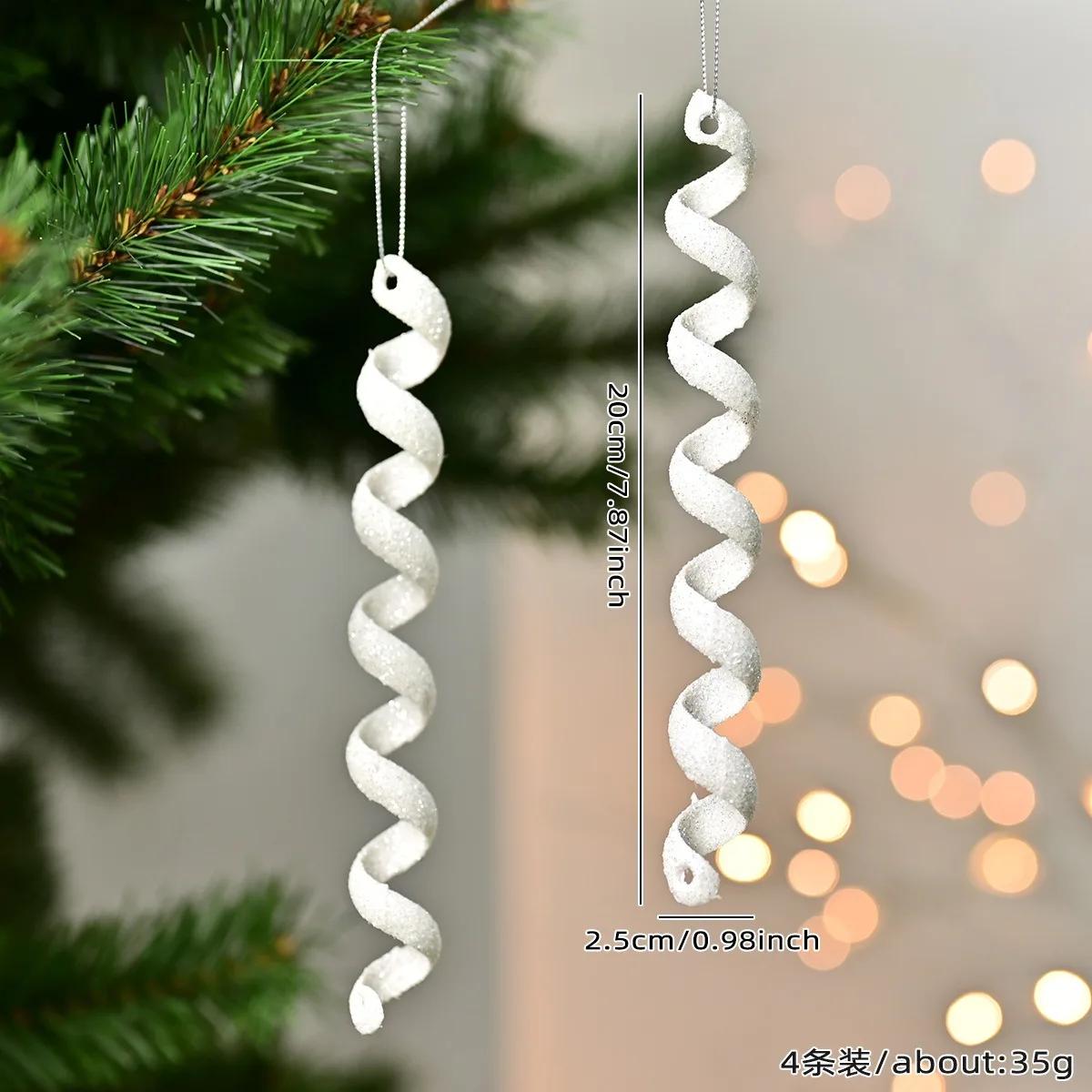 

4pcs Christmas Popsicle Ice Picks Pendant Xmas Tree Hanging Ornaments Gift Natal Navidad Merry Christmas Decorations