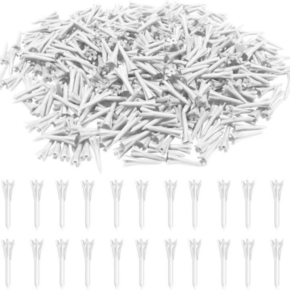 100Pcs Durable 38mm Golf Tee Set Plastic Reduced Friction Golf Ball Holder Unbreakable 5 Prongs Head Golf Seats Golf Accessories