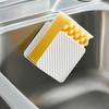 Dish Sponge Holder Multifunctional Storage Drain Rack for Kitchen Sink Plastic Dishwashing Scrubber