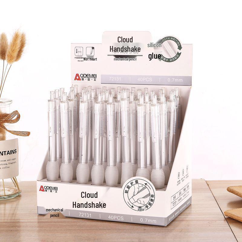 

Automatic Pencil Set: 40-Piece 0.5mm & 0.7mm with Cloud Grip, Soft Rubber Sleeve - Ideal for Students & Drawing. 0.5mm