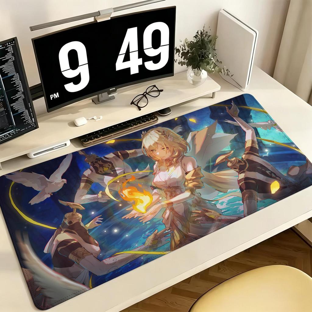 Pro ESports Xxl Gaming Mousepad Star Rail Aglaea Extra Large NonSlip Stitched Edge Keyboard Laptop Desk Mat For Pc Gamer