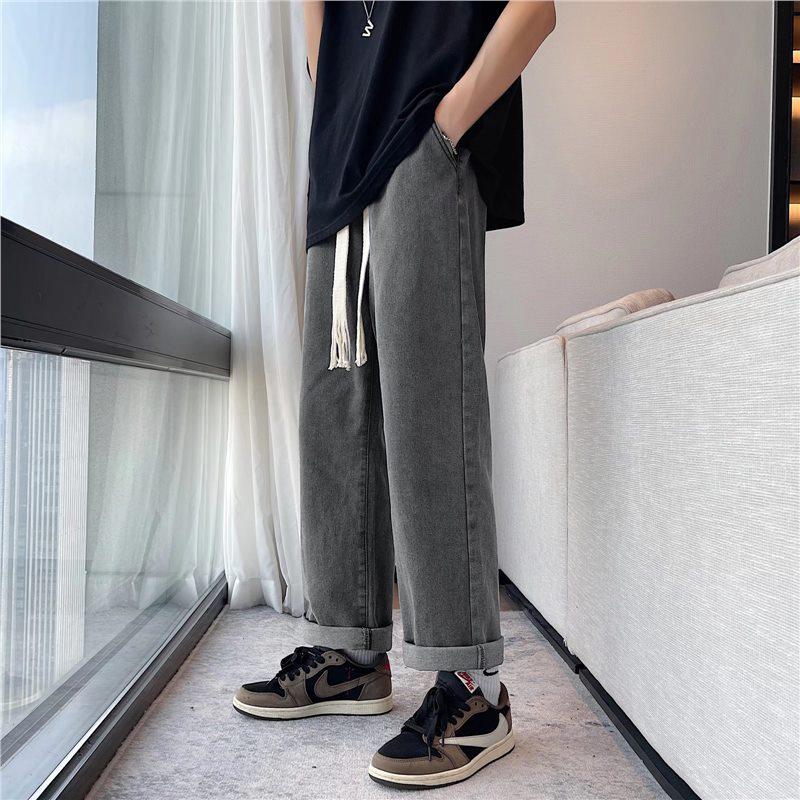 

Men s Blue Denim Long-Sleeve Shirt Set - Casual Slimming Workwear Jacket Small