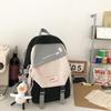 Schoolbag Schoolbag Female Student Korean Version High School Contrasting Color Large Capacity Girl Ulzzang New Junior High School Backpack Ins 