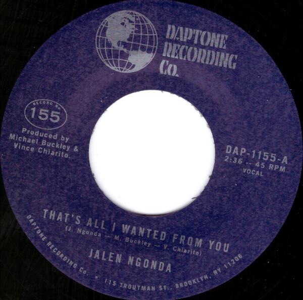 

7inch Record JALEN N GONDA - That s All I Wanted From You / So G DAP1155 DAPTONE 2024 US Soul/Funk