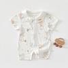 Newborn Summer Bamboo Bodysuit: Breathable Short Sleeve One-Piece Romper