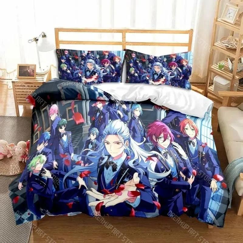 3D Anime Rock Band Ensemble Stars All Season Twin Bedding Set 3 Piece Comforter Set Bed Duvet Cover Double King Comforter Cover