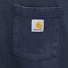 carhartt Tričko s krátkým rukávem L Námořnické modré Jednobarevné Kapsičkové tričko K87 Pánské Použité