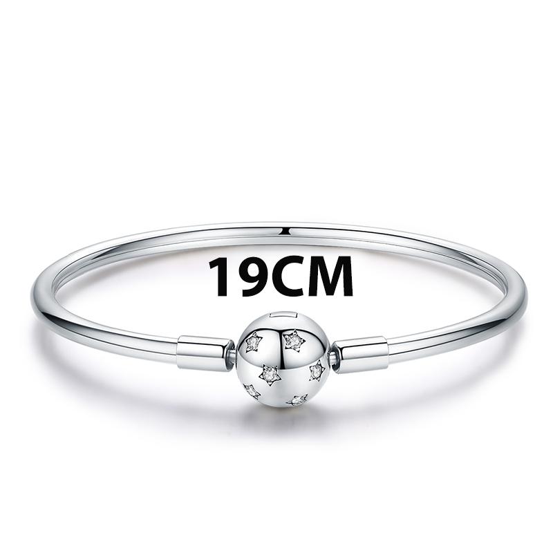 BISAER 925 Silver Demon Eye Bracelets Blue Evil Eyes Bangles Pave Setting Zircon 17-21CM for Women Party Fine Jewelry