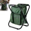 Zaino Stool Pieghevole Isolato con Zaino Frigo, Sgabello Sedile Pieghevole Portatile Robusto da Escursionismo, Leggero per Pesca,