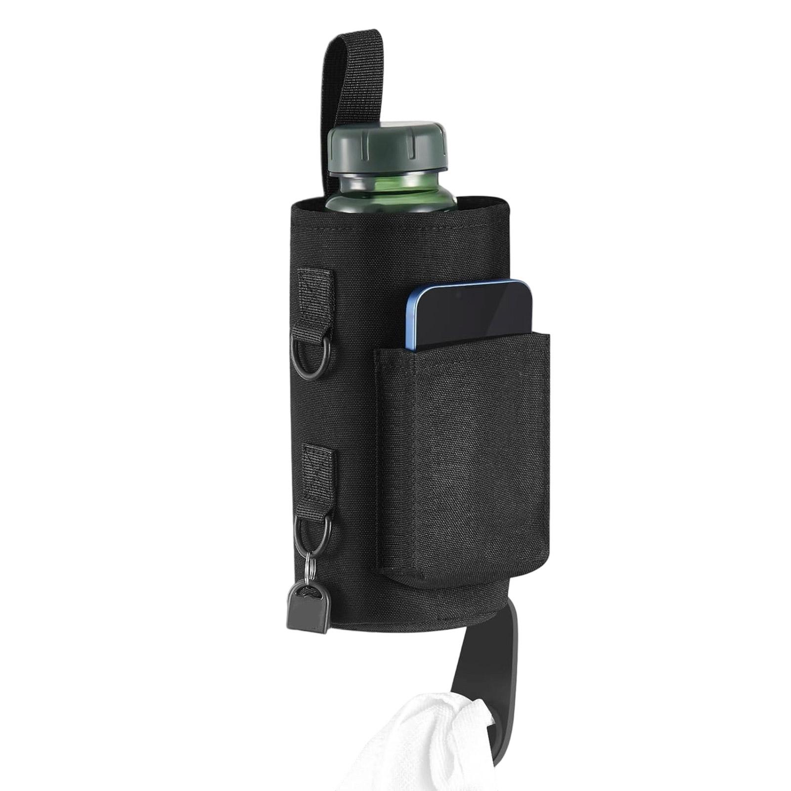 

Magnetic Gym Water Bottle Holder Bag Durable 900D Oxford Fabric With Multiple Compartments And Adjustable Shoulder Strap For Fitness Accessories чорний