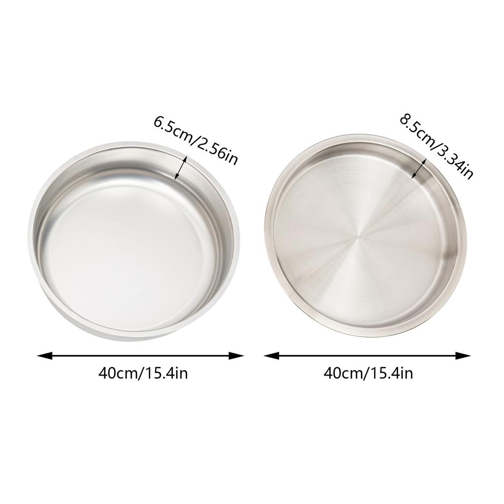 6,34 Qt Runde Bain-Marie Rollhauben-Bain-Marie Buffet-Set mit verdicktem Brennstoffbehälter Bain-Marie Buffet-Set(Rund/Einzelpfanne)