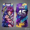 2026 New Dragon.Ball Vegeta Vest NO.23 24 77 11 45 1 2 34 Anime Adult Men's 3D Printed Special Basketball Jersey Vest Kids Y2k