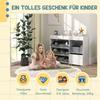 Kids' Storage Shelf, Toy Cabinet for Children with 11 Fabric Boxes, Upper Compartments, White