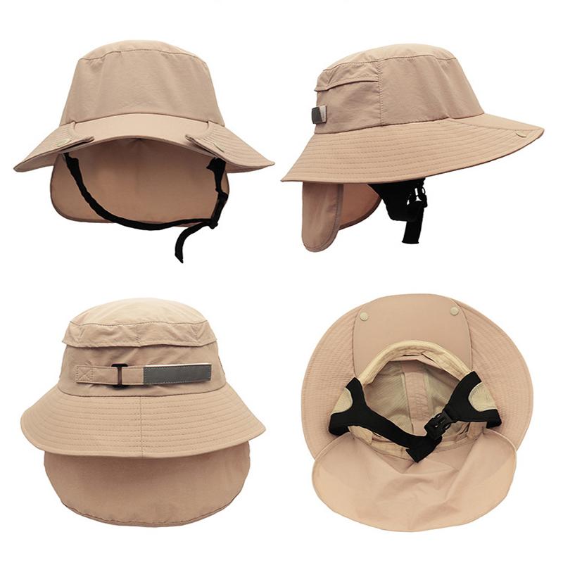 New fashion fisherman hat couple big eaves detachable stackable trekking wild adventure fishing neck protection surf basin hat
