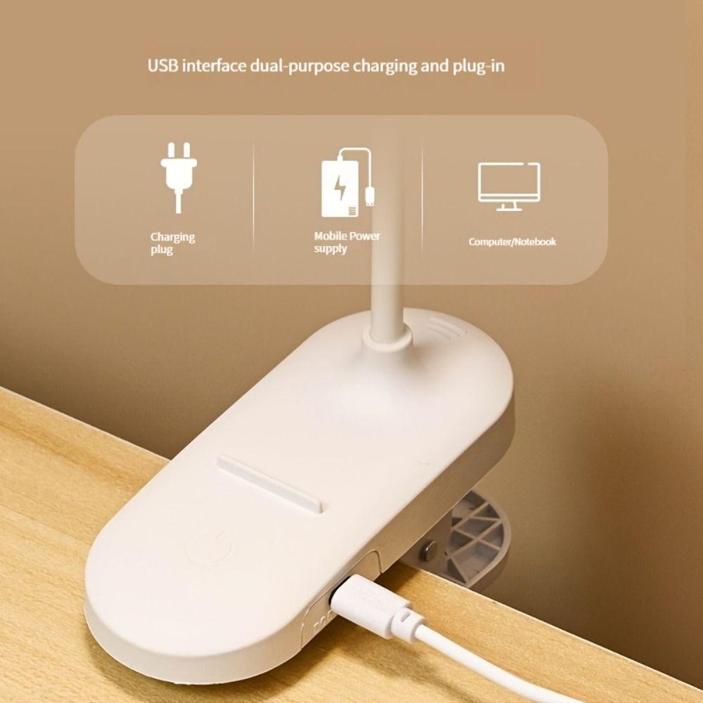 With Clip Reading Night Light USB Charging LED Light Creative Table Lamp  Gift