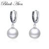 Black Awn Black Drop Earrings Pearls Jewlery