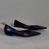 Women's Shoes Heel French Versatile Commuting Shoes Leather Pointed Low Heel Flat Sole Single Shoes Women High Heels Small Heel