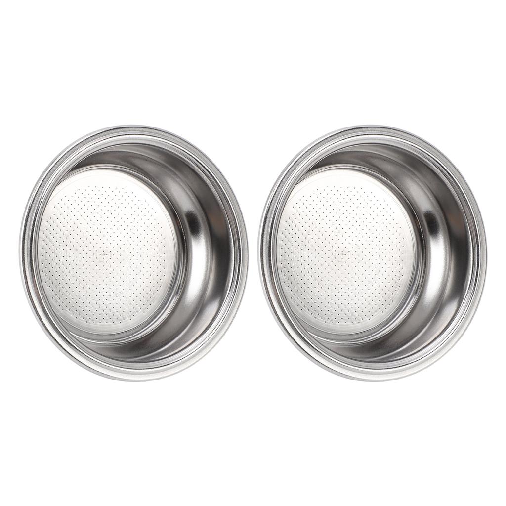 2 ks Nerezový košík do portafilteru 58mm Dvouvrstvý 2šálkový Filtrační košík do portafilteru pro Portaf