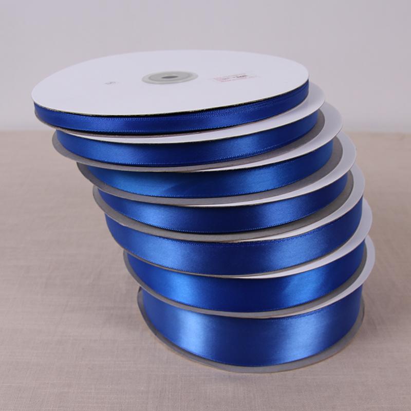 Royal Blue Satin Ribbon 25Yards 6mm-50mm Packing Material DIY Bow Craft Wedding Party Decor Gift Wrapping Scrapbooking Supplies