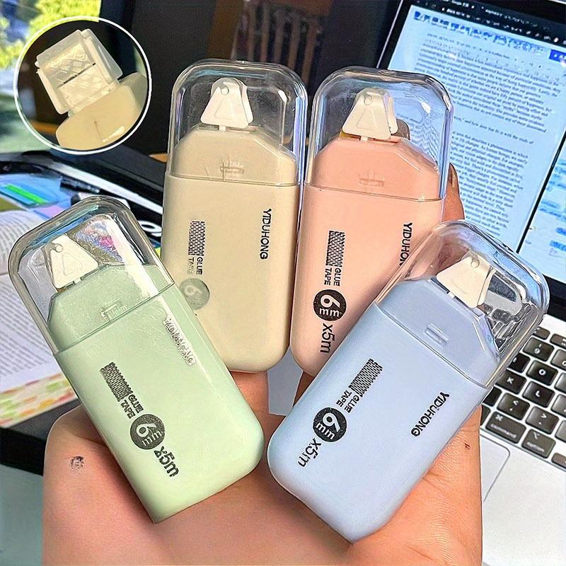 4pcs Easy Tear Double-Sided Adhesive Dot Tape, Total Length 5m, for Scrapbooking, Collage and Photo Albums - Ideal for School and Office Supplies