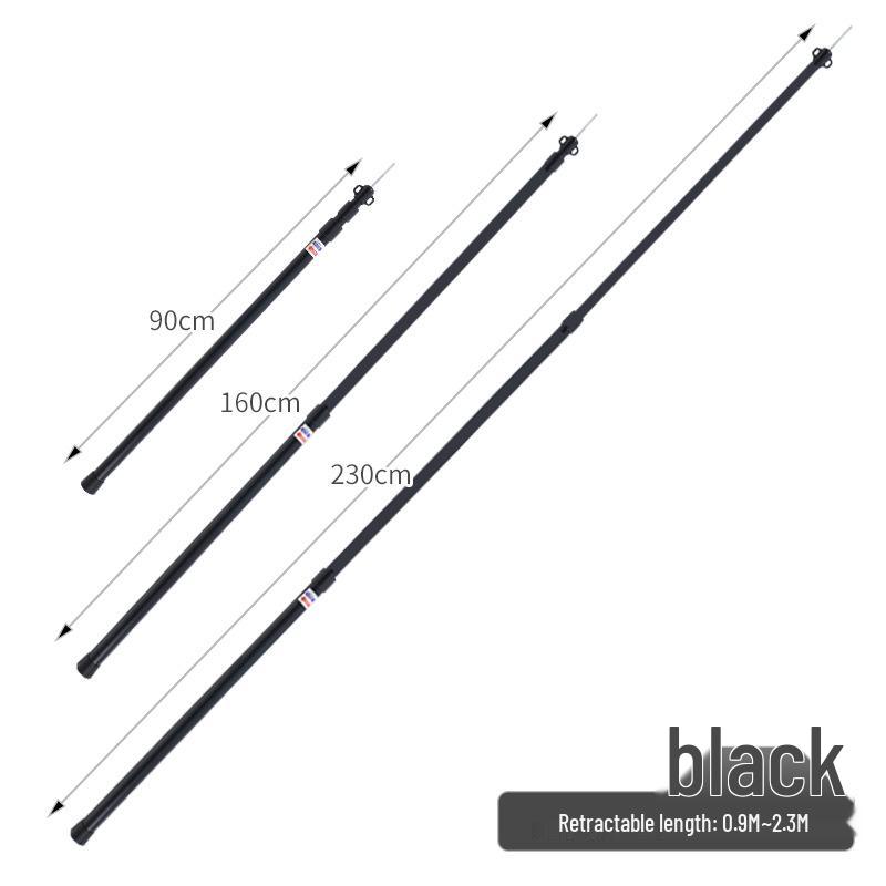 Ultralight Aluminum Alloy Telescopic Tent Poles for Portable Camping Sunshade Canopy 2.3m
