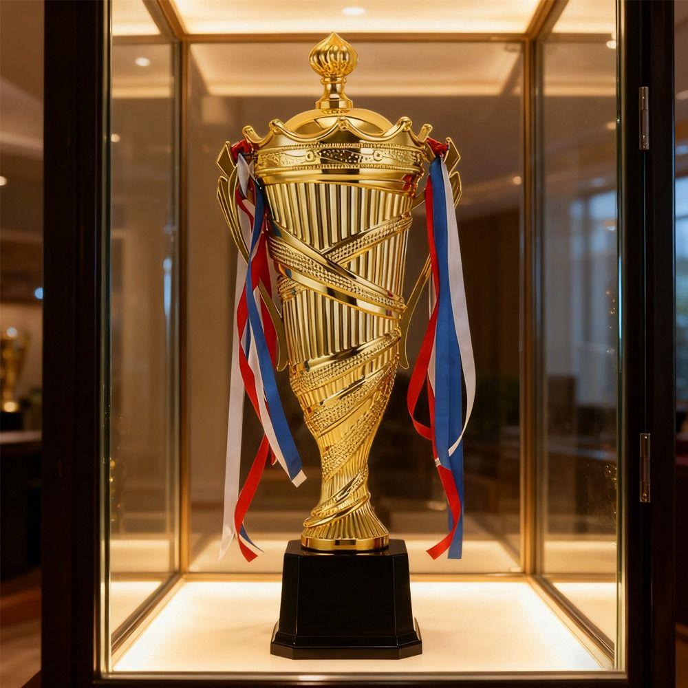 Golden Color Metal Model Trophy Metal Material Golden Statues Cupaward  Competition Soccer
