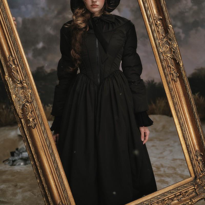 Womens Long White Cotton Coat Winter