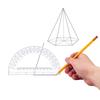 5Pcs Clear Plastic Protractor 180 Degrees Protractors 6Inch Protractors for School Office Geometry Drafting Drawing