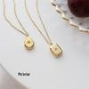 Gold-Plated Titanium Water Drop Diamond Pendant Necklace