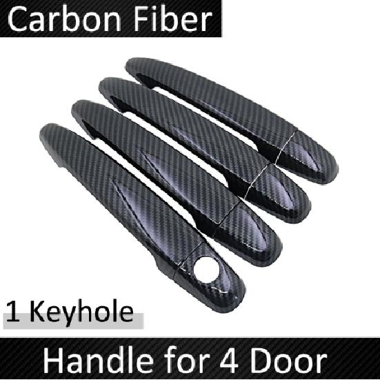 Black Carbon Fiber for Toyota 4Runner Hilux Surf N210 2003 2004 2005 2006 2007 2008 2009 Door Handle Cover  Car
