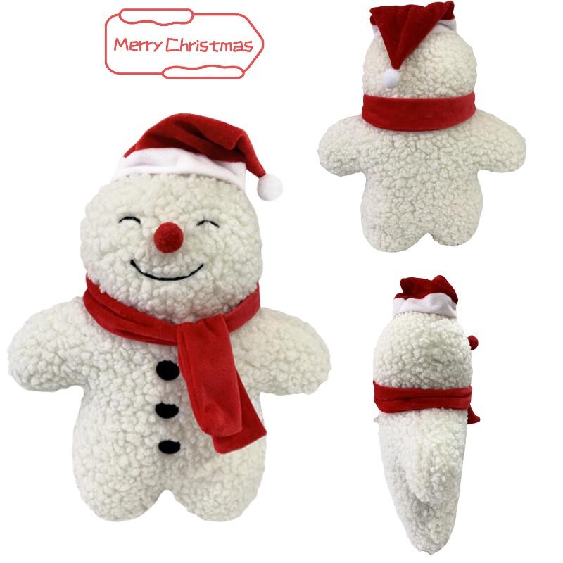 Weihnachts-Schneemann-Kissen Entzückende Weihnachtsmannmütze Dekorative Plüschkissen