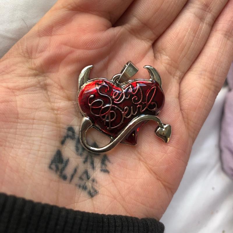 Heart Necklaces Pendant for Women Red Gothic Pendant Jewelry Gifts for Her On Christmas Valentine Gifts for Women Girls